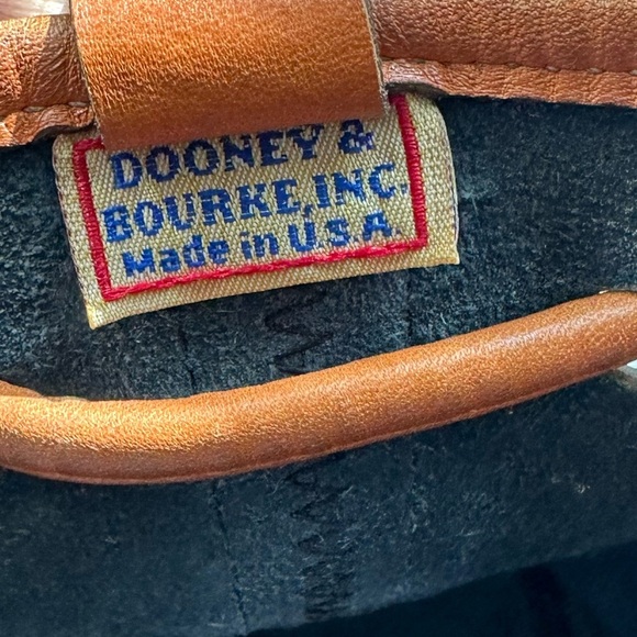 Dooney and Bourke Drawstring Vintage Drawstring Bucket Bag Leather Navy Blue - Picture 9 of 16